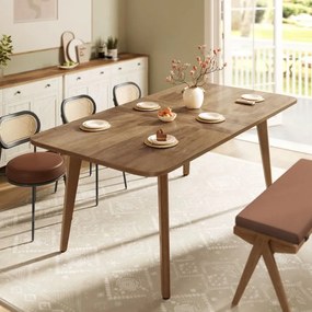 Mesa de jantar com tampo extensível 85 x (140/160/180) x 76,2 cm castanho mel