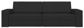 Sofá Cama 2 em 1 Preto 245x150x60.5 cm Tecido