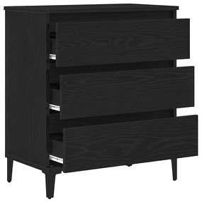 Sideboard vidaXL Preto Carvalho 60x35x70 cm Madeira engenheirada