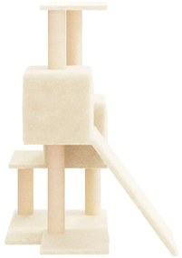 Árvore para gatos c/ postes arranhadores sisal 82 cm cor creme