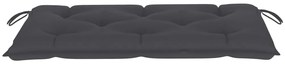 Banco de jardim c/ almofadão antracite 112 cm teca maciça