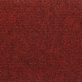 Tapetes escada autoadesivos 5 pcs 56x17x3 cm agulhado vermelho