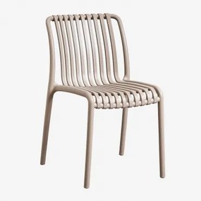 Pacote De 4 Cadeiras De Jardim Empilháveis De Polipropileno Wendell Moka Brown - Sklum