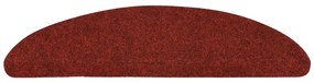 Tapetes escada autoadesivos 5 pcs 56x17x3 cm agulhado vermelho