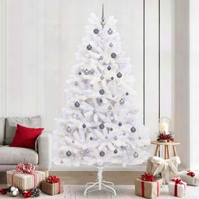 vidaXL Árvore de Natal Artificial Branco 120 x 120 x 240 cm