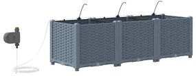 Jardineiras de Jardim 1 pc Cinzento-claro 120 x 40 x 37.5 cm