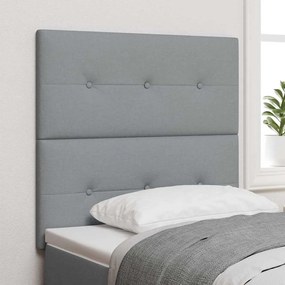 Cabeceira LED Cinza Claro 80 cm Têxtil