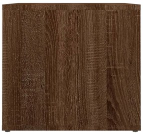 Mesa cabeceira 41x40x36 cm derivados madeira carvalho-castanho