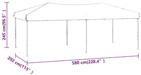 Tenda para festas dobrável 3x6 m azul