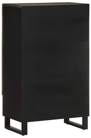 Aparador alto 60x33x100 cm madeira de mangueira maciça preto
