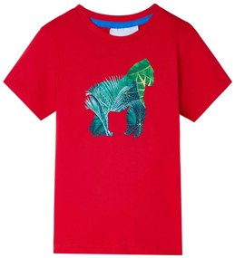 T-shirt para criança vermelho 128