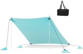 Tenda de acampamento para 3 pessoas com tapete removível - Preto e Azul