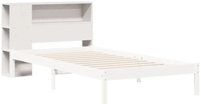 Cabeceira com arrumação 90 cm madeira de pinho maciça branco