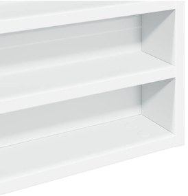 Armário vitrine 80x8,5x58 cm derivados de madeira branco