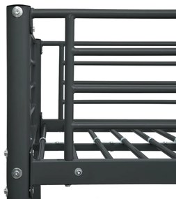 Estrutura de beliche 140x200/90x200 cm metal preto