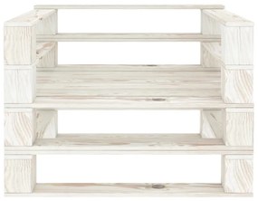 Poltrona de paletes para jardim madeira branco