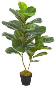 Planta figo folhas de violino artificial com vaso 90 cm verde