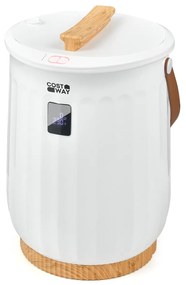 Aquecedor de toalhas de banho com balde de 20L com 4 configurações de tempo e desligamento automático 34 x 34 x 48 cm branco