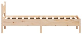 Cama sem colchão 90x190 cm madeira de pinho maciça