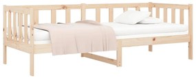 Sofá-cama sem colchão 90x190 cm madeira de pinho maciça