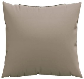 Almofadas de sofá 4 pcs 50x50 cm tecido cinza-acastanhado