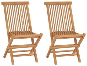 Conjunto 2 Cadeiras Dobráveis em Madeira Teca Maciça - Design Natura