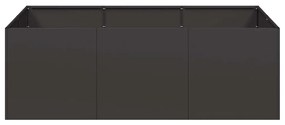 Vaso floreira 120x80x40 cm aço preto