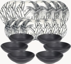Conjunto de loiça em porcelana Madison Malindi, 6 pessoas, conjunto de 18