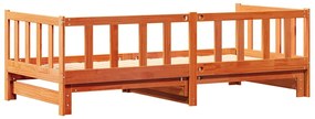 Cama de Dia Retrátil sem Colchão Castanho 2x(80x200) cm