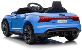 Carro elétrico para crianças Audi RS E-tron GT 12V, controlo remoto, USB / AUX, Bluetooth, bateria de lítio, luzes LED licença ORIGINAL Azul