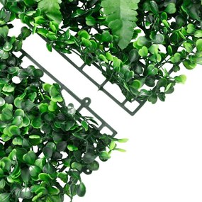 Vedação de plantas artificiais 6 pcs 40x60 cm verde