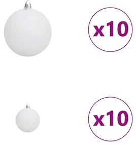 Árvore de Natal Artificial Branco 240 cm PVC