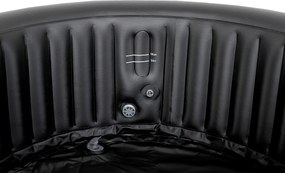 Spa insuflável portátil para 4 Pessoas com bolhas, banheira de hidromassagem, jacuzzi, preto