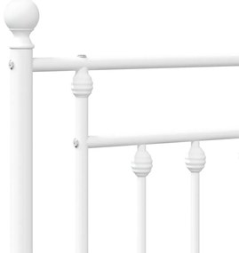 Cabeceira de cama 180 cm metal branco
