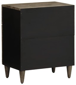 Mesa de cabeceira cinzento claro 50x33x60 cm