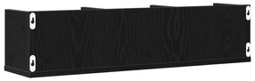 Estante de parede vidaXL para CDs em Preto Carvalho 75x18x18 cm em Mad