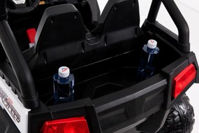 Carro elétrico para crianças Buggy RSX - 2,4 GHz, 24V, 4x4, 2 Lugares em pele, rodas em Borracha, rádio FM, Bluetooth Vermelho