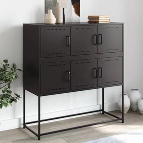 Aparador 100,5x39x107 cm aço preto