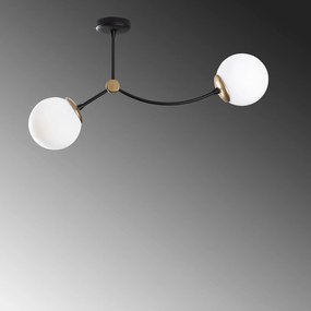 Chandelier Kromozom – Branco/Preto – 72 x 15 cm