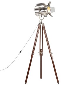 vidaXL Candeeiro de chão tripé 180 cm madeira de mangueira maciça