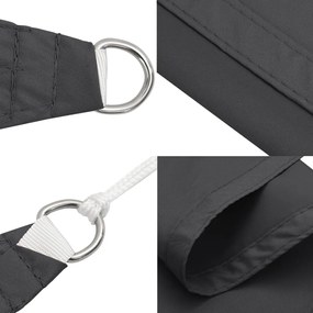 Para-sol vela tecido oxford quadrado 4x4 m antracite