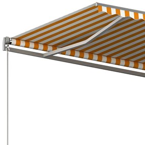Toldo automático independente 600x350 cm amarelo e branco
