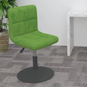 vidaXL Banco de bar giratório veludo verde-claro