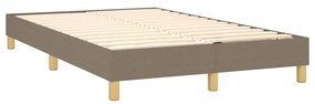 Cama box spring colchão/LED 120x200cm tecido cinza-acastanhado