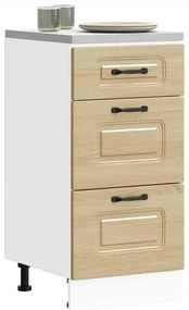 vidaXL Armário de cozinha baixo Kalmar branco alto brilho