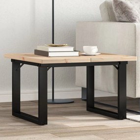 Mesa de centro estrutura em O 60x60x40,5 cm pinho/aço