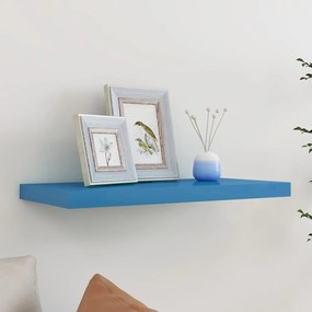 vidaXL Prateleira de parede suspensa 60x23,5x3,8 cm MDF azul
