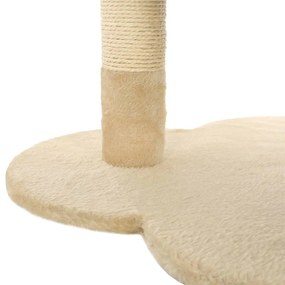 Árvore p/ gatos c/postes arranhadores sisal 50 cm bege/castanho