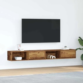 vidaXL Móveis de TV 2pcs 100x31x25,5cm deriv. madeira madeira velha