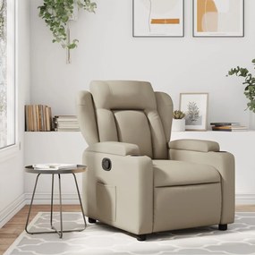 vidaXL Poltrona reclinável couro artificial cor cappuccino
